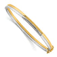 14K Yellow & Rhodium Two-Tone Polished Hinged Bangle