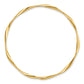 14K Yellow Gold Polished Twisted Slip-On Bangle