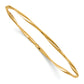 14K Yellow Gold Polished Twisted Slip-On Bangle