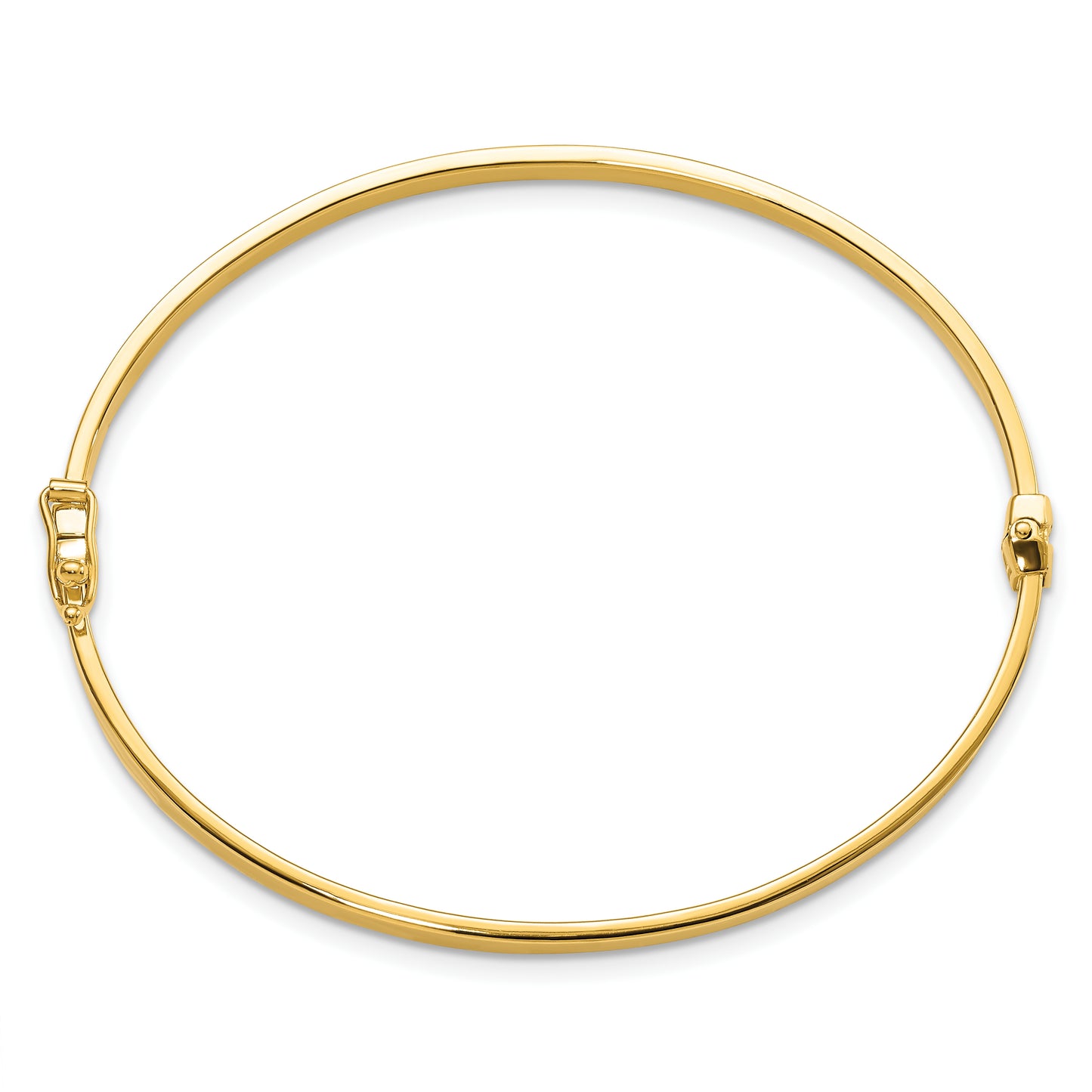 14K Yellow Gold Polished Hinged Bangle