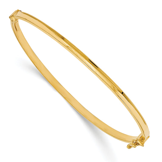 14K Yellow Gold Polished Hinged Bangle