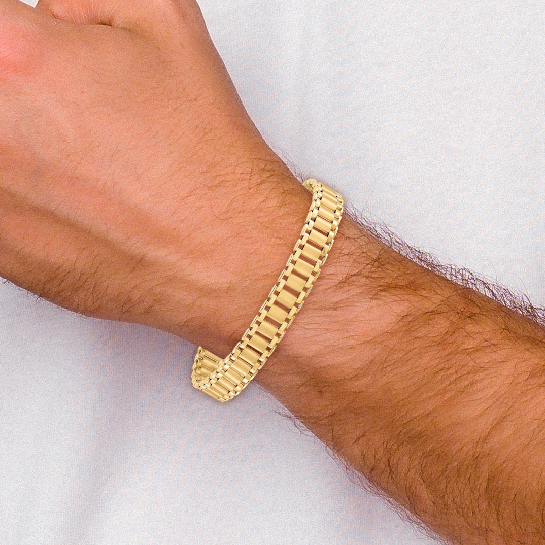 8 Inch 14K Polished Men'S Bracelet