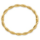 14K Yellow Gold Polished And Textured Twist Bangle