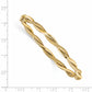 14K Yellow Gold Polished And Textured Twist Bangle