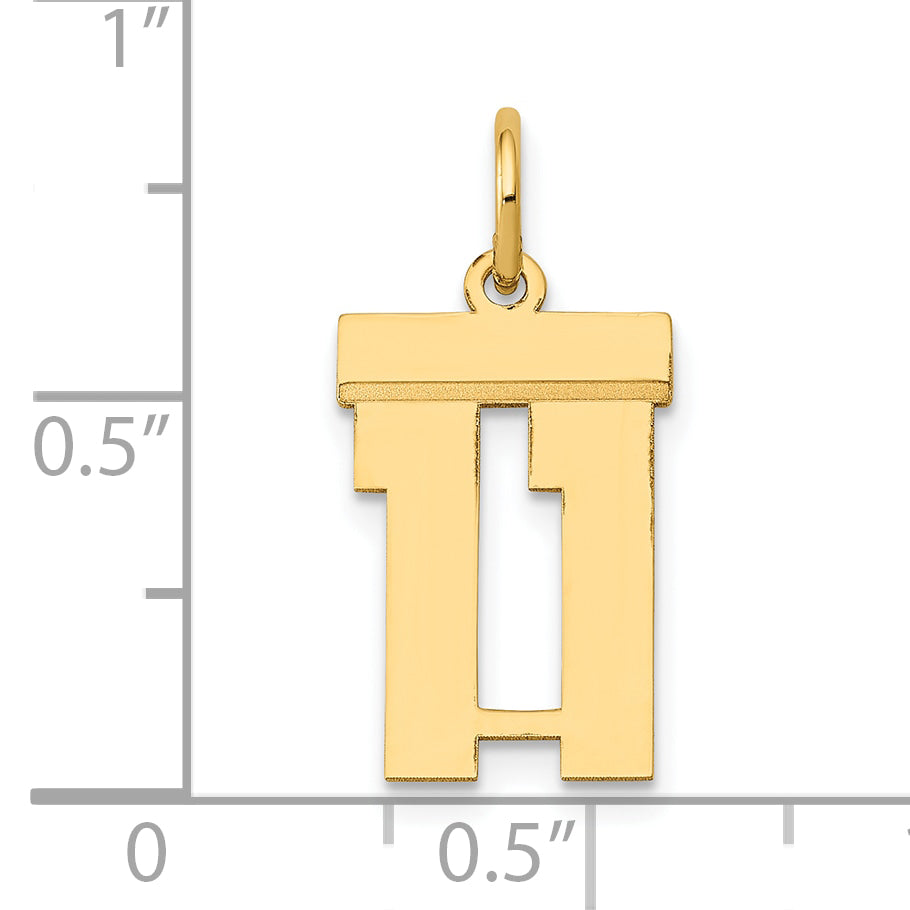 14k Yellow Gold 14k Small Polished Number 11 Charm