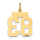 14k Yellow Gold 14k Small Satin Number 83 Charm