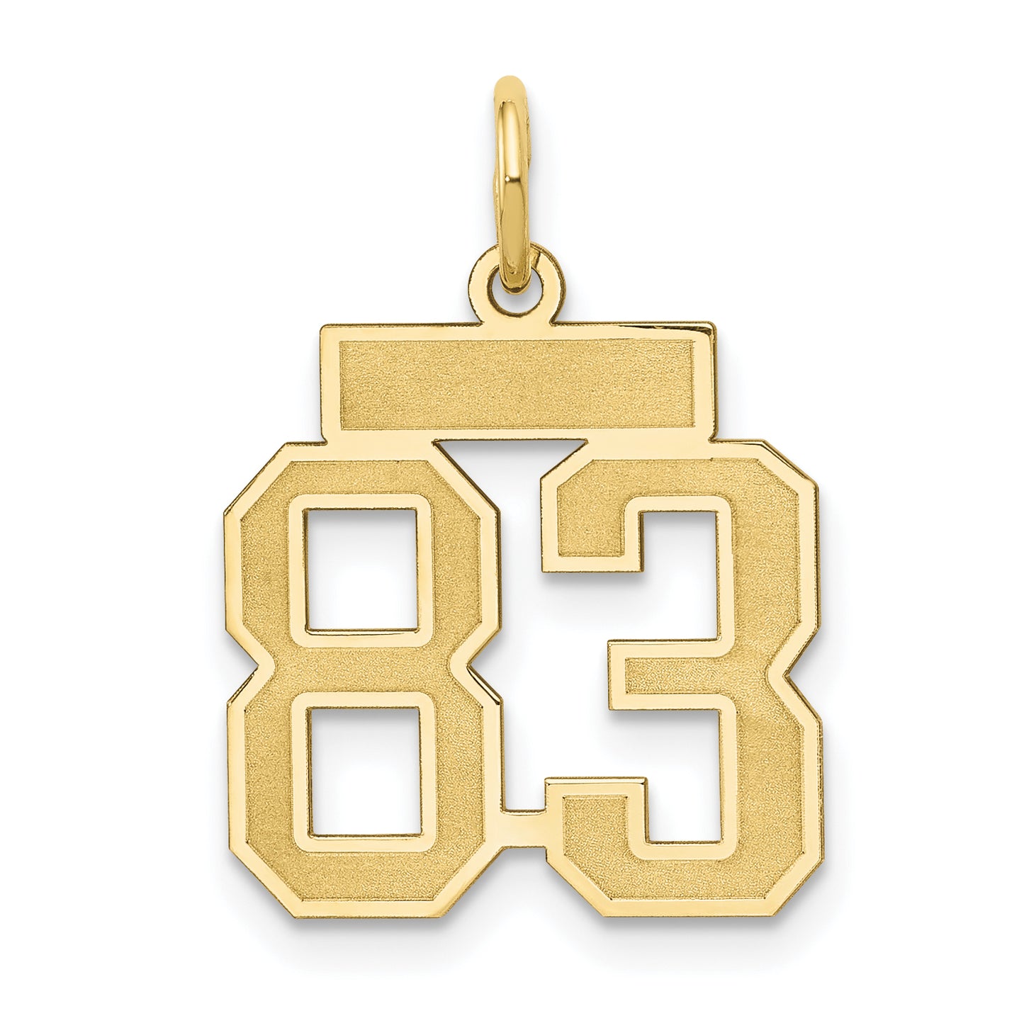 14k Yellow Gold 14k Small Satin Number 83 Charm