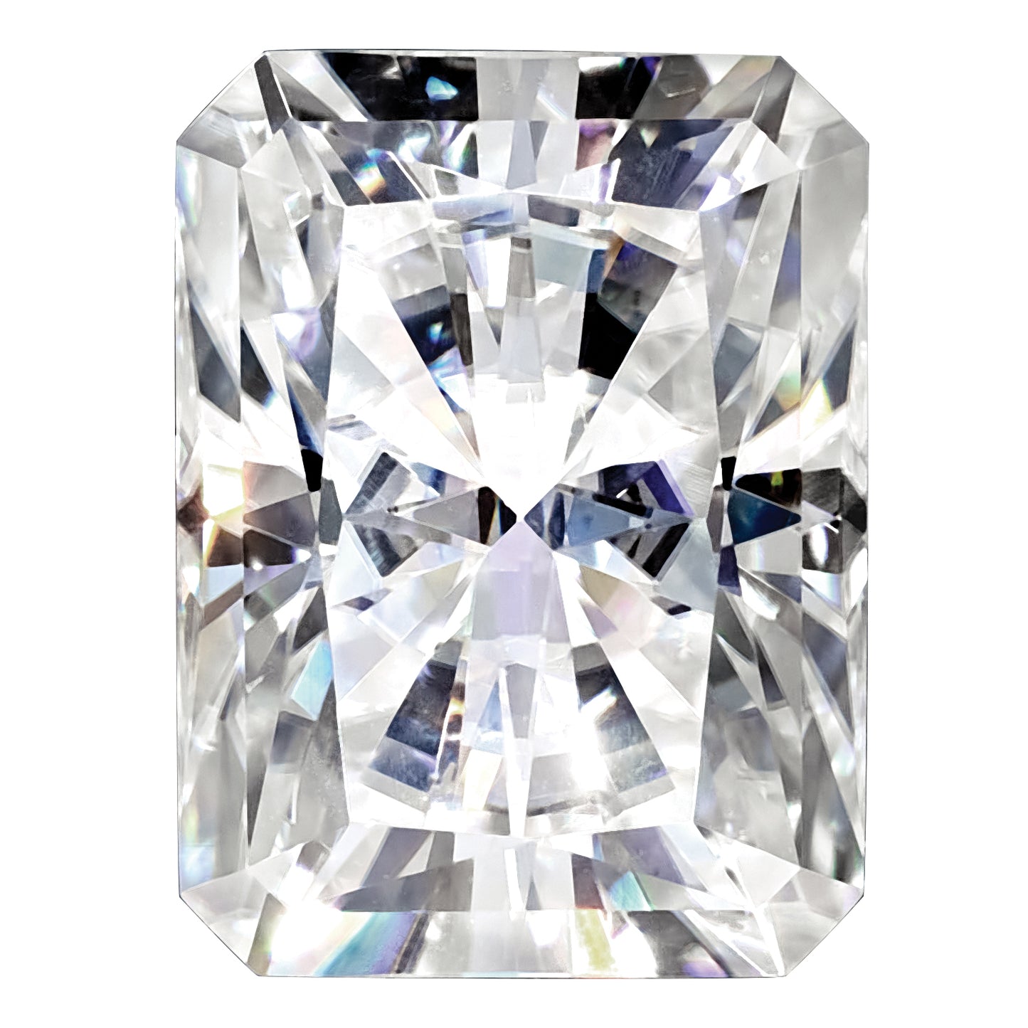 Gemstone Moissanite True Light G-H-I Color 7X5mm Emerald Radiant Cut