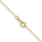 14K Yellow Gold 24 Inch .6mm Diamond-Cut Round Open Link Cable With Spring Ring Clasp Chain