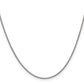 14K White Gold 14 Inch 1.4mm Round Open Link Cable With Lobster Clasp Chain