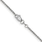 14K White Gold 18 Inch 1.4mm Round Open Link Cable With Lobster Clasp Chain