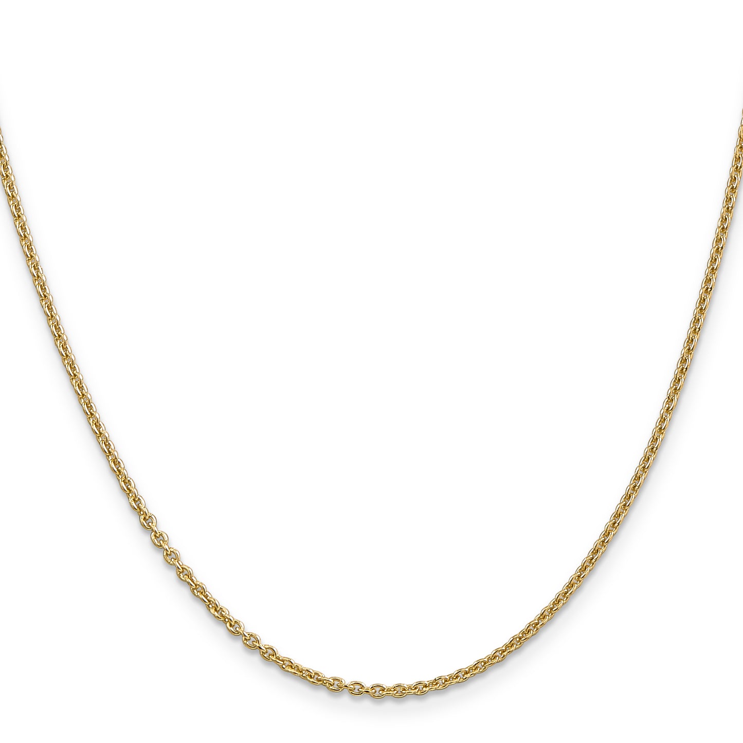 14K Yellow Gold 26 Inch 1.8mm Forzantine Cable With Lobster Clasp Chain