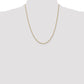 14K Yellow Gold 22 Inch 1.8mm Forzantine Cable With Lobster Clasp Chain