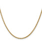 14K Yellow Gold 20 Inch 2.2mm Forzantine Cable With Lobster Clasp Chain