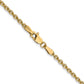 14K Yellow Gold 20 Inch 2.2mm Forzantine Cable With Lobster Clasp Chain