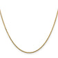 14K Yellow Gold 14 Inch 1.45mm Solid Diamond-Cut Cable With Lobster Clasp Chain