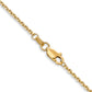 14K Yellow Gold 18 Inch 1.45mm Solid Diamond-Cut Cable With Lobster Clasp Chain