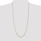 14K Yellow Gold 22 Inch 1.45mm Solid Diamond-Cut Cable With Lobster Clasp Chain