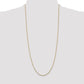 14K Yellow Gold 30 Inch 1.45mm Solid Diamond-Cut Cable With Lobster Clasp Chain