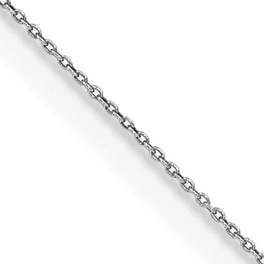 14K White Gold 13 Inch .75mm Cable With Spring Ring Clasp Pendant Chain