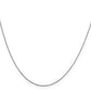 14K White Gold 24 Inch .6mm Diamond-Cut Round Open Link Cable With Spring Ring Clasp Chain