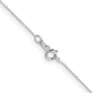 14K White Gold 22 Inch .6mm Diamond-Cut Round Open Link Cable With Spring Ring Clasp Chain