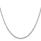 14K White Gold 14 Inch 1.45mm Diamond-Cut Cable With Lobster Clasp Chain