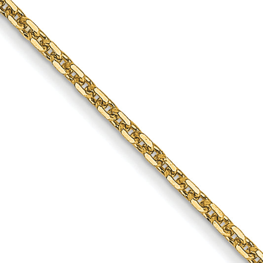 14K Yellow Gold 26 Inch .95mm Diamond-Cut Cable With Lobster Clasp Chain