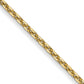 14K Yellow Gold 20 Inch .95mm Diamond-Cut Cable With Lobster Clasp Chain