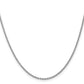 14K White Gold 24 Inch 1.8mm Forzantine Cable With Lobster Clasp Chain