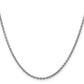 14K White Gold 16 Inch 2.2mm Forzantine Cable With Lobster Clasp Chain