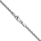 14K White Gold 16 Inch 2.2mm Forzantine Cable With Lobster Clasp Chain