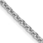 14K White Gold 16 Inch 2.2mm Forzantine Cable With Lobster Clasp Chain