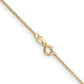 14K Yellow Gold 24 Inch .9mm Cable With Spring Ring Clasp Chain