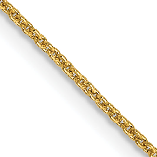 14K Yellow Gold 14 Inch .9mm Cable With Lobster Clasp Chain