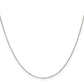 14K White Gold 14 Inch .8mm Diamond-Cut Cable With Spring Ring Clasp Chain