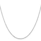 14K White Gold 14 Inch .8mm Diamond-Cut Cable With Lobster Clasp Chain