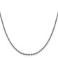 14K White Gold 16 Inch 2.5mm Diamond-Cut Cable With Lobster Clasp Chain