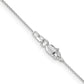 14K White Gold 16 Inch .65mm Diamond-Cut Round Open Link Cable With Lobster Clasp Chain