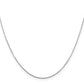 14K White Gold 14 Inch .8mm Diamond-Cut Round Open Link Cable With Lobster Clasp Chain