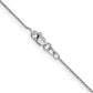 14K White Gold 24 Inch .8mm Diamond-Cut Round Open Link Cable With Lobster Clasp Chain