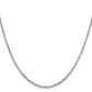 14K White Gold 30 Inch 1.8mm Diamond-Cut Round Open Link Cable With Lobster Clasp Chain