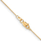 14K Yellow Gold 16 Inch .65mm Diamond-Cut Round Open Link Cable With Lobster Clasp Chain