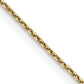 14K Yellow Gold 16 Inch .65mm Diamond-Cut Round Open Link Cable With Lobster Clasp Chain