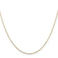 14K Yellow Gold 14 Inch .8mm Diamond-Cut Round Open Link Cable With Lobster Clasp Chain