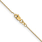 14K Yellow Gold 16 Inch .8mm Diamond-Cut Round Open Link Cable With Lobster Clasp Chain