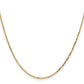 14K Yellow Gold 18 Inch 1.4mm Diamond-Cut Round Open Link Cable With Lobster Clasp Chain