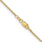 14K Yellow Gold 26 Inch 1.4mm Diamond-Cut Round Open Link Cable With Lobster Clasp Chain