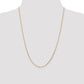 14K Yellow Gold 24 Inch 1.4mm Diamond-Cut Round Open Link Cable With Lobster Clasp Chain