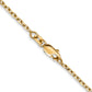 14K Yellow Gold 16 Inch 1.8mm Diamond-Cut Round Open Link Cable With Lobster Clasp Chain